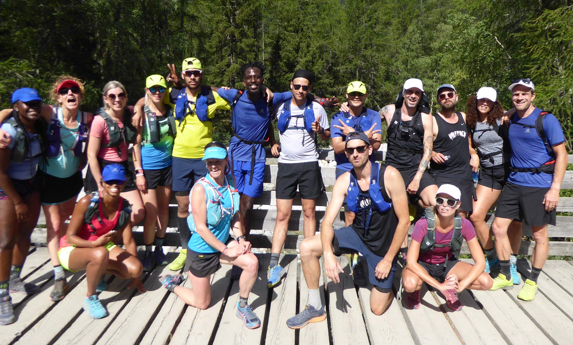 A group of trail runners