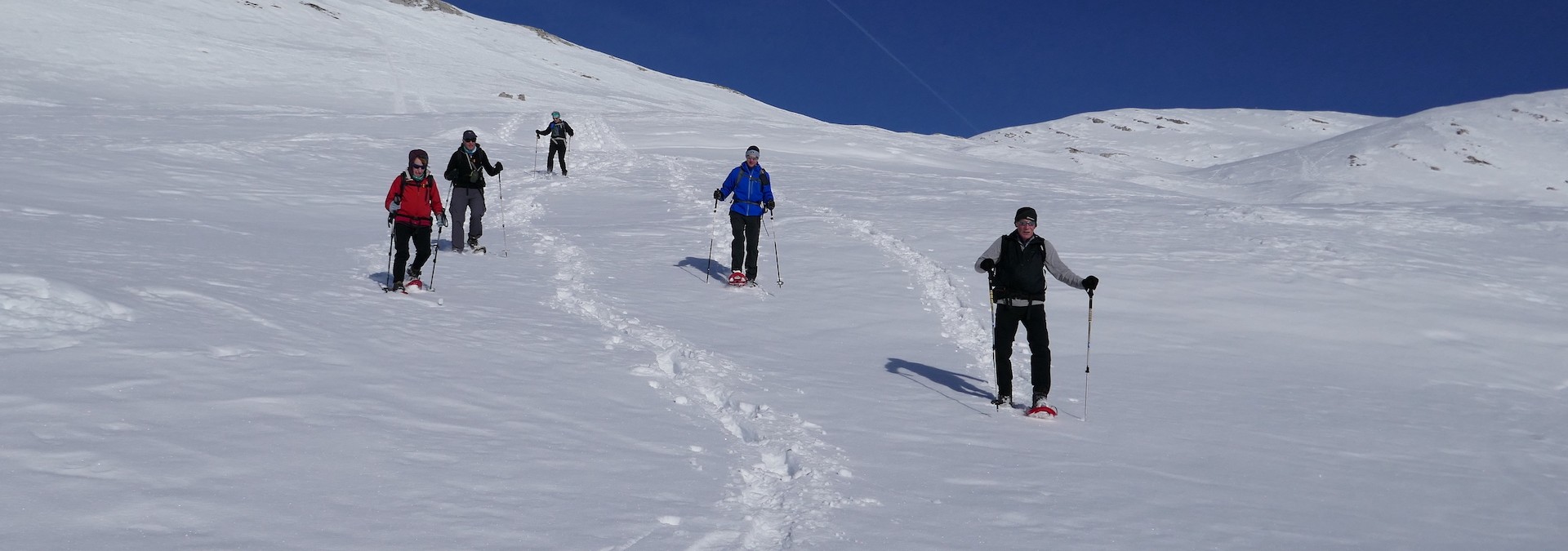 Heading down from a mountain pass in the Vanoise