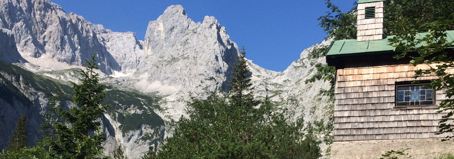 The route to the Zugspitze the highest mountain in Germany