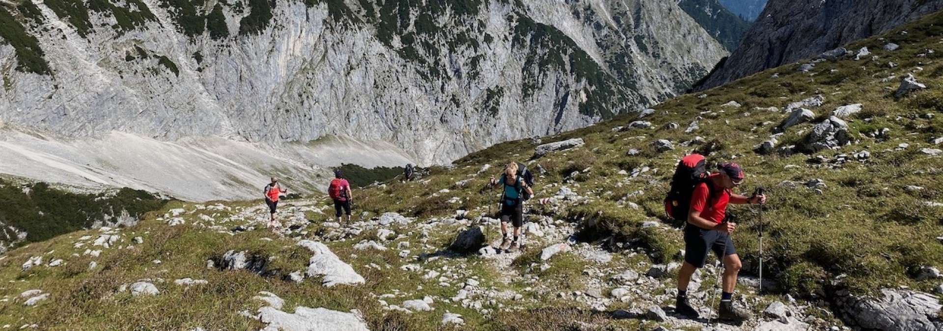 Rugged and wild limestone landscape in the Tirol