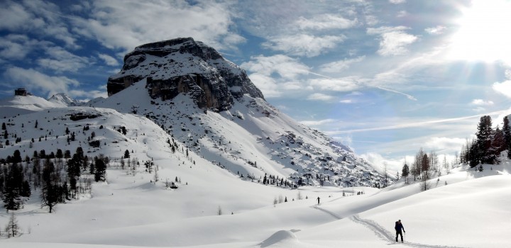 Snowshoeing around Cortina d'Ampezza