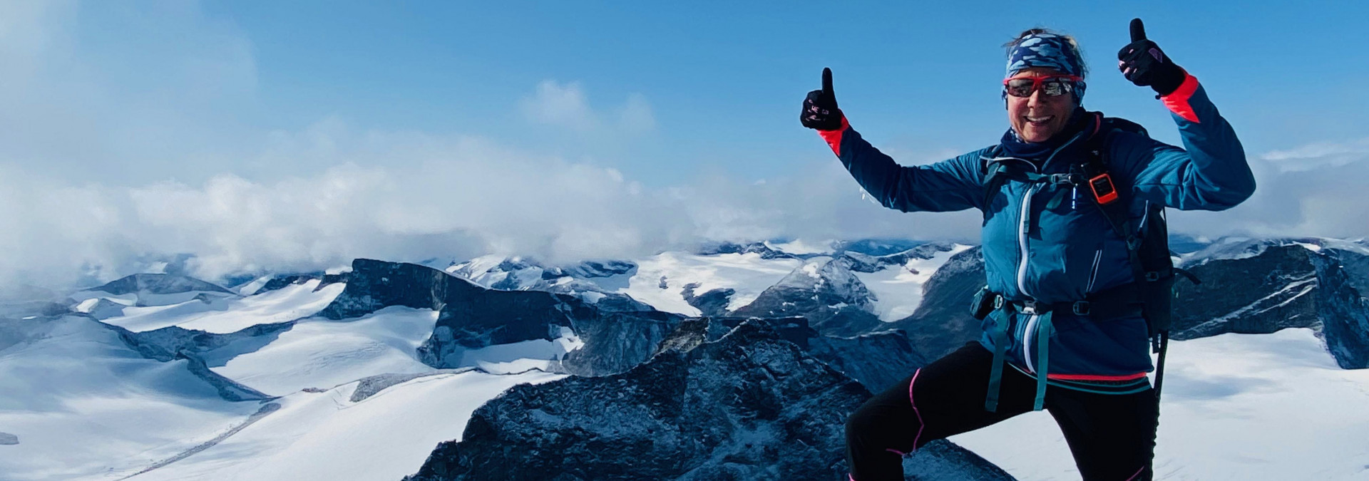 The summit of the highest mountain in Northern Europe 